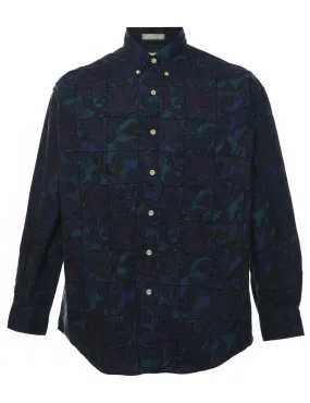 1990s Paisley Print Smart Shirt - M