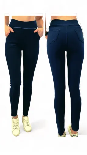 5-A2038 Navy Super Comfy Jeggings