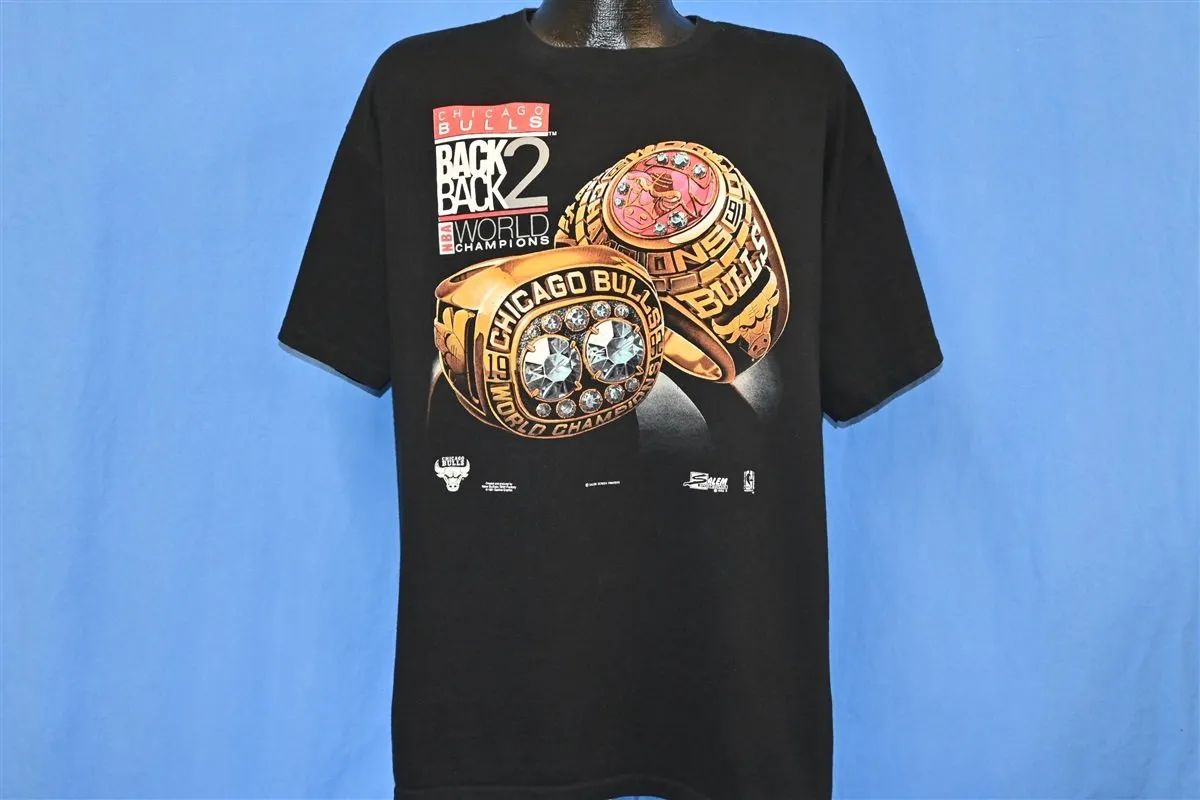 90s Chicago Bulls Back 2 Back NBA Champs t-shirt Extra Large