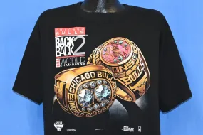 90s Chicago Bulls Back 2 Back NBA Champs t-shirt Extra Large