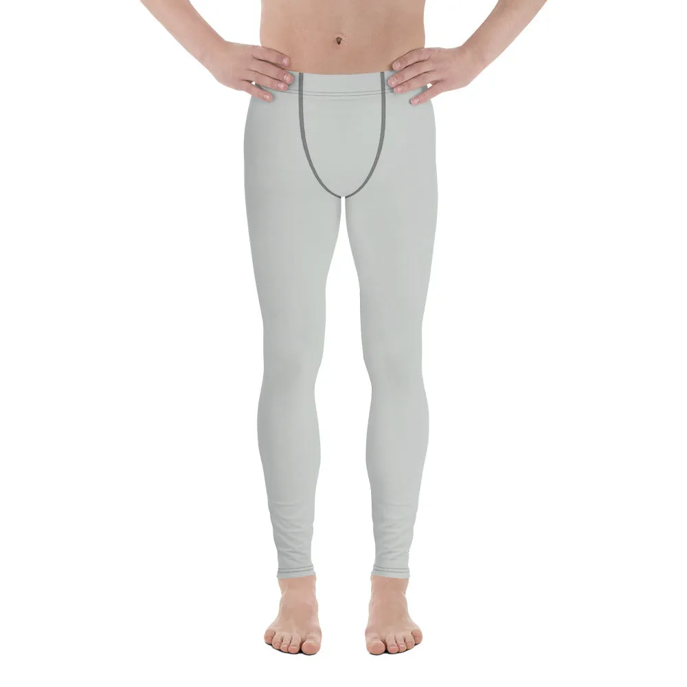 Active Chic: Men's Solid Color Workout Leggings - Smoke