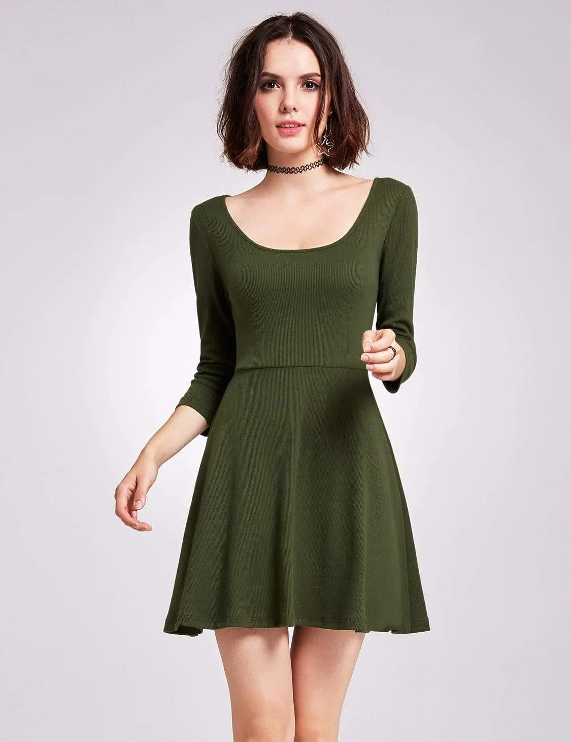 Alisa Pan Long Sleeve Casual Knit Dress