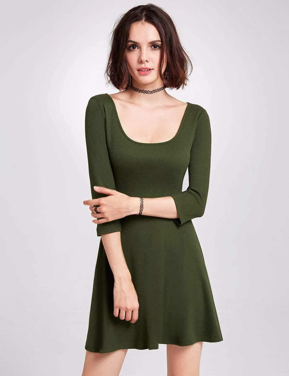 Alisa Pan Long Sleeve Casual Knit Dress