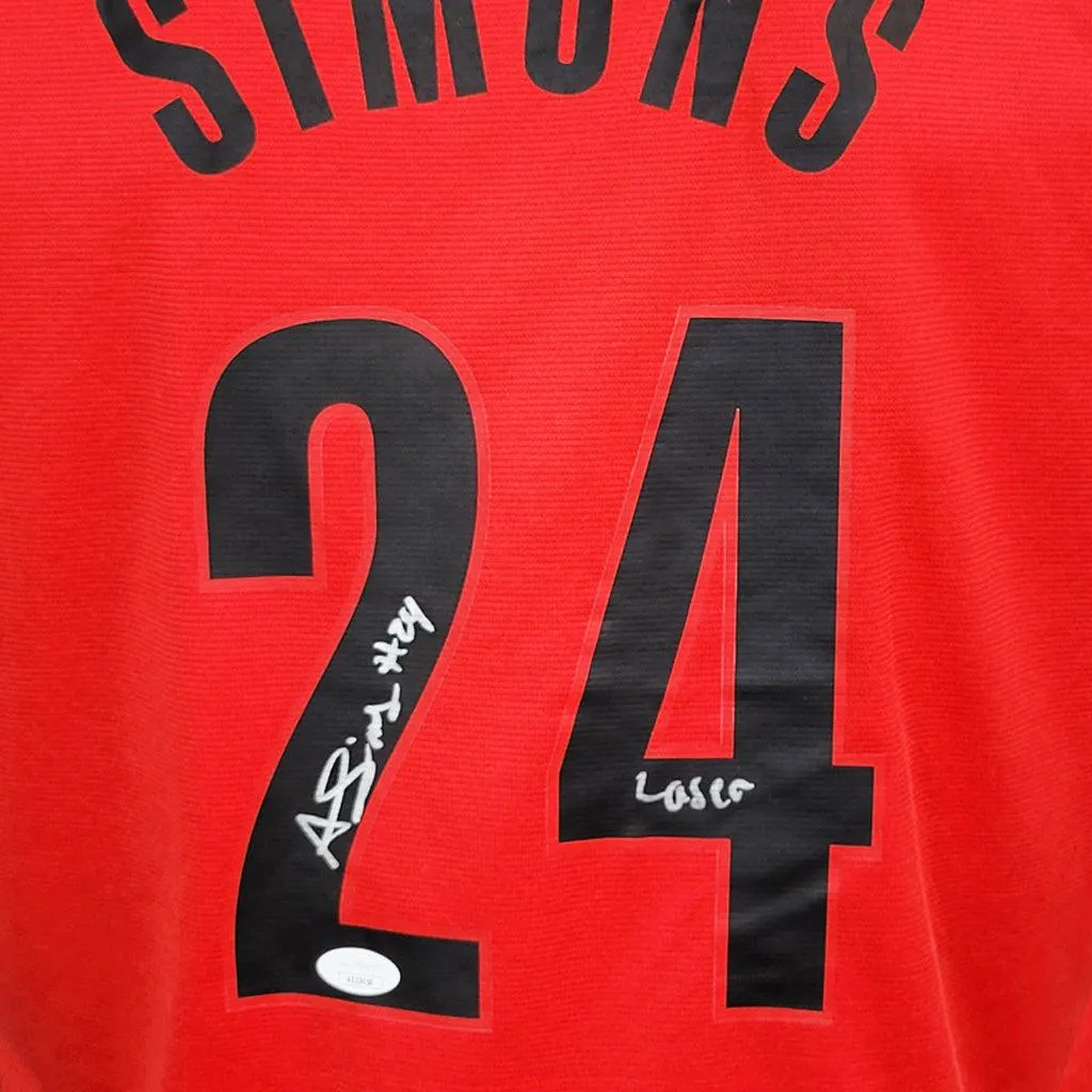 Anfernee Simons Signed Laser Trail Blazers NBA Rookie Jersey (JSA)