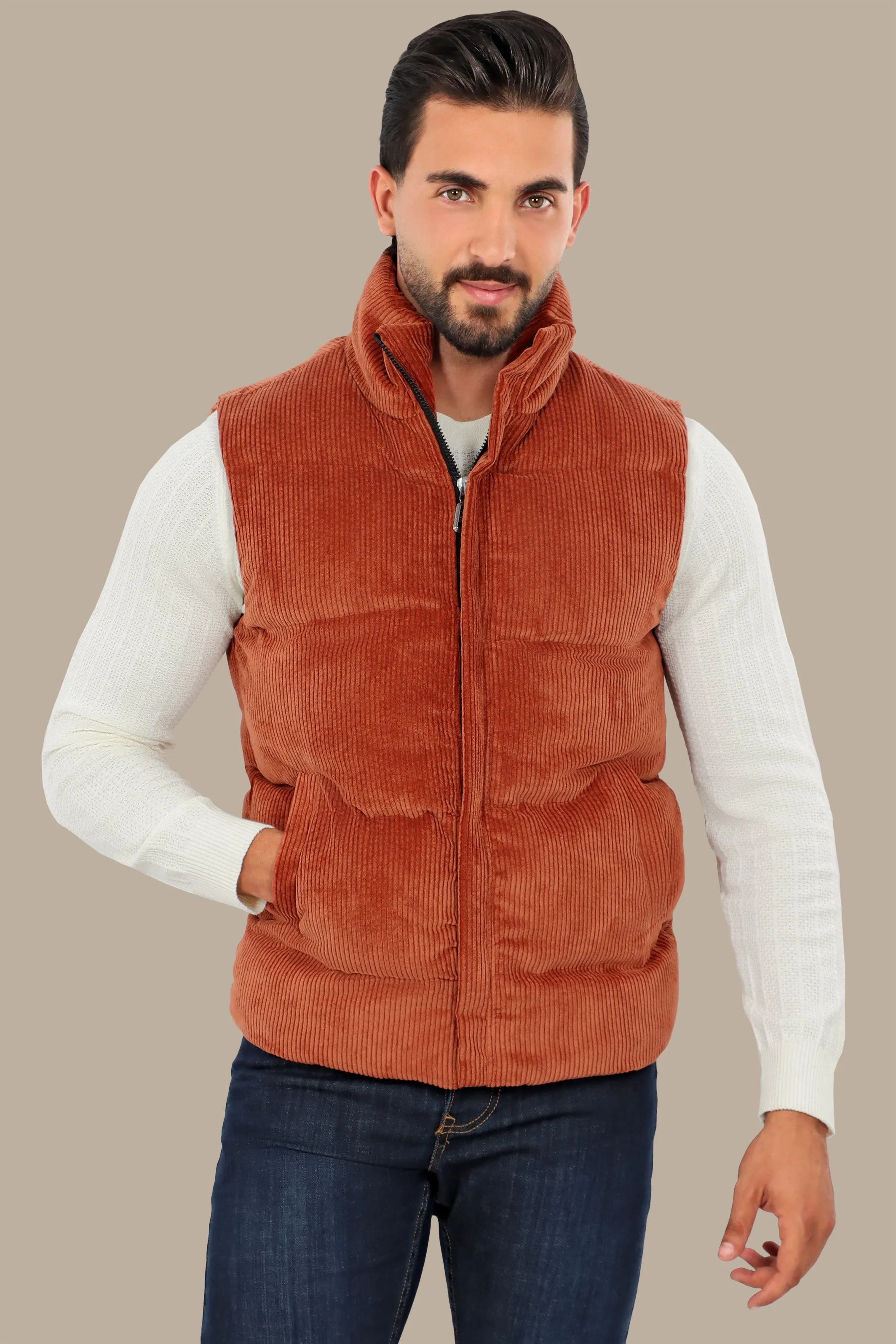 Brick Corduroy Vest