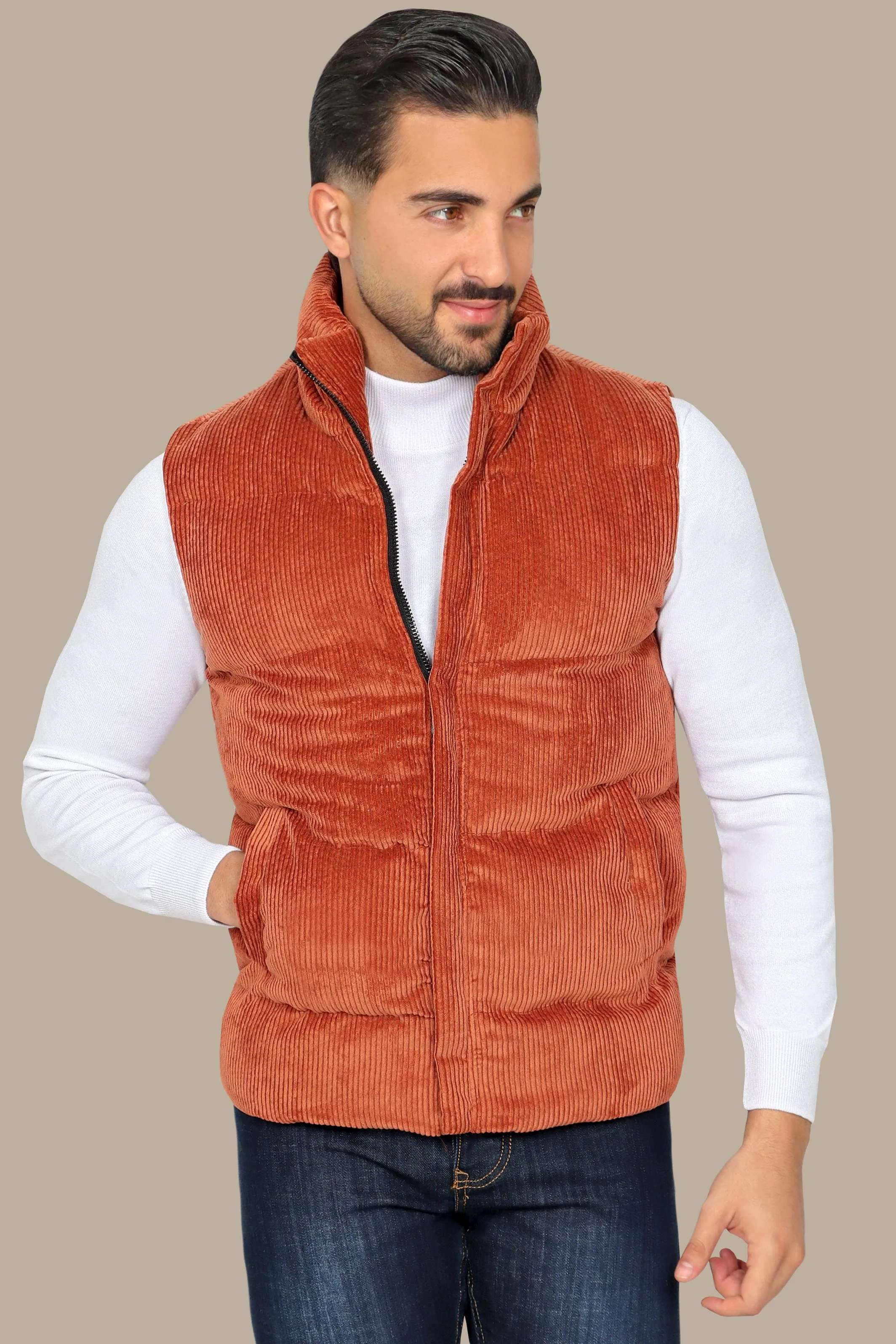 Brick Corduroy Vest