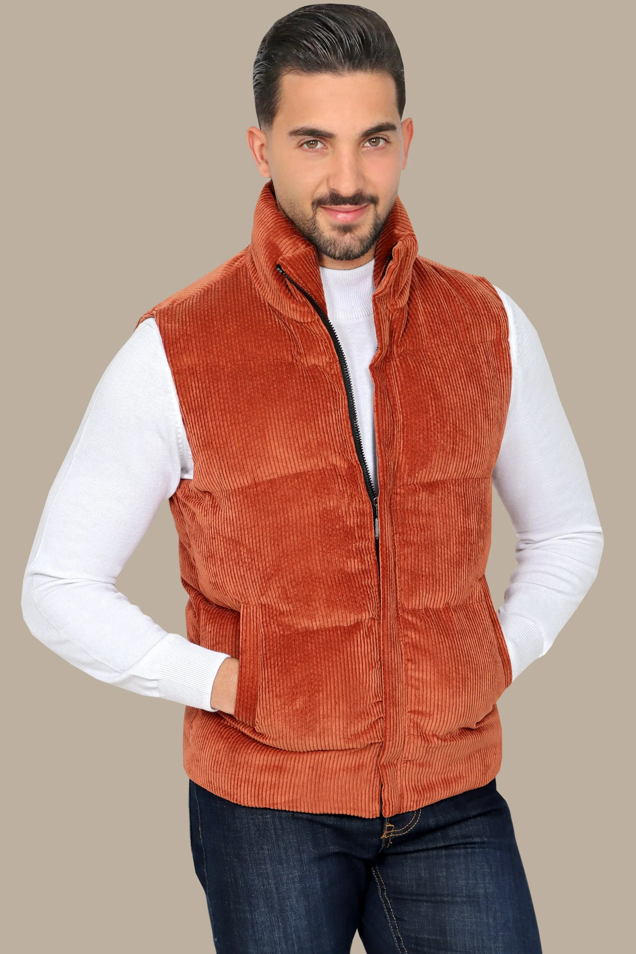 Brick Corduroy Vest