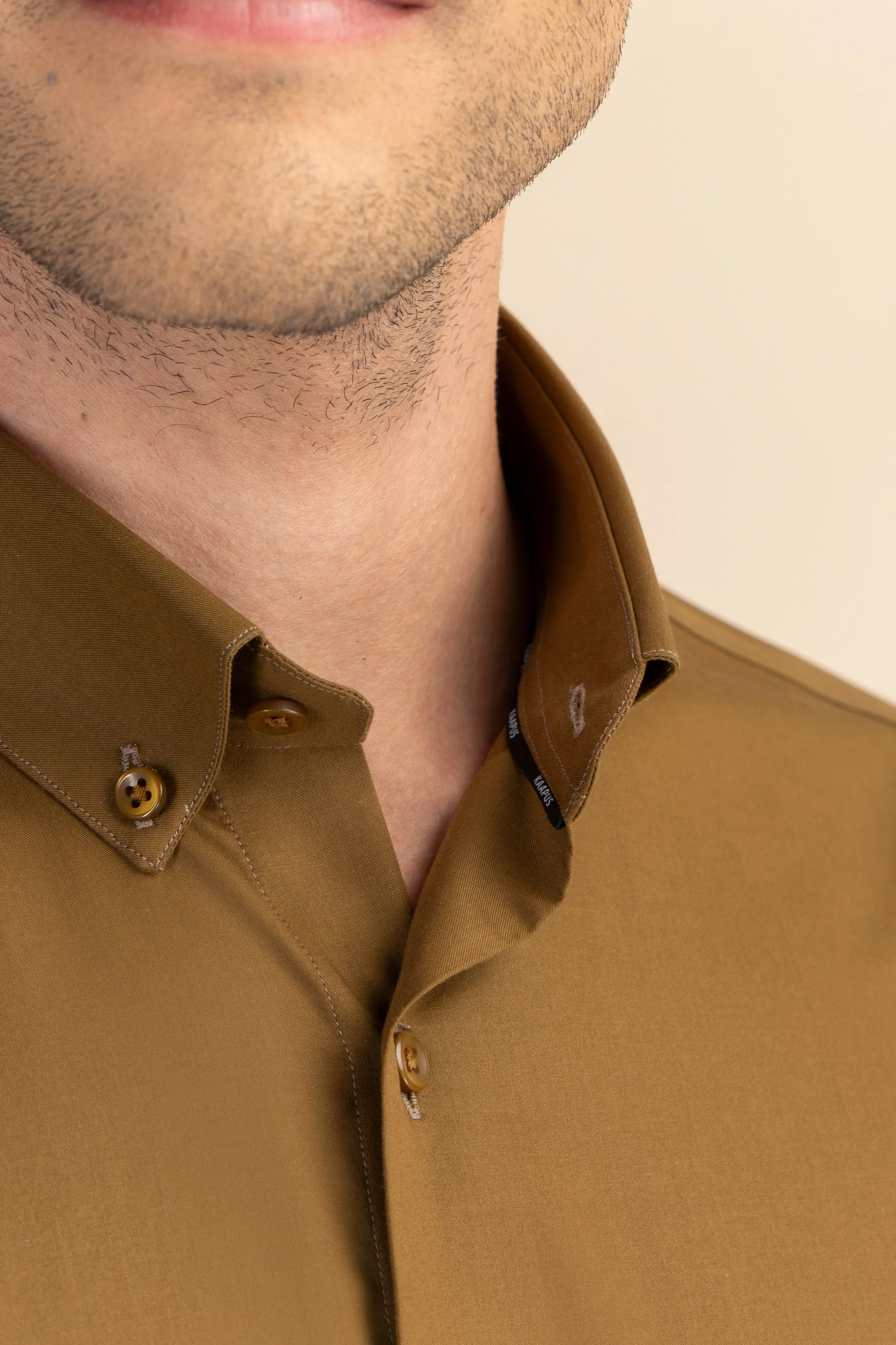 Brown Poplin Solid Shirt