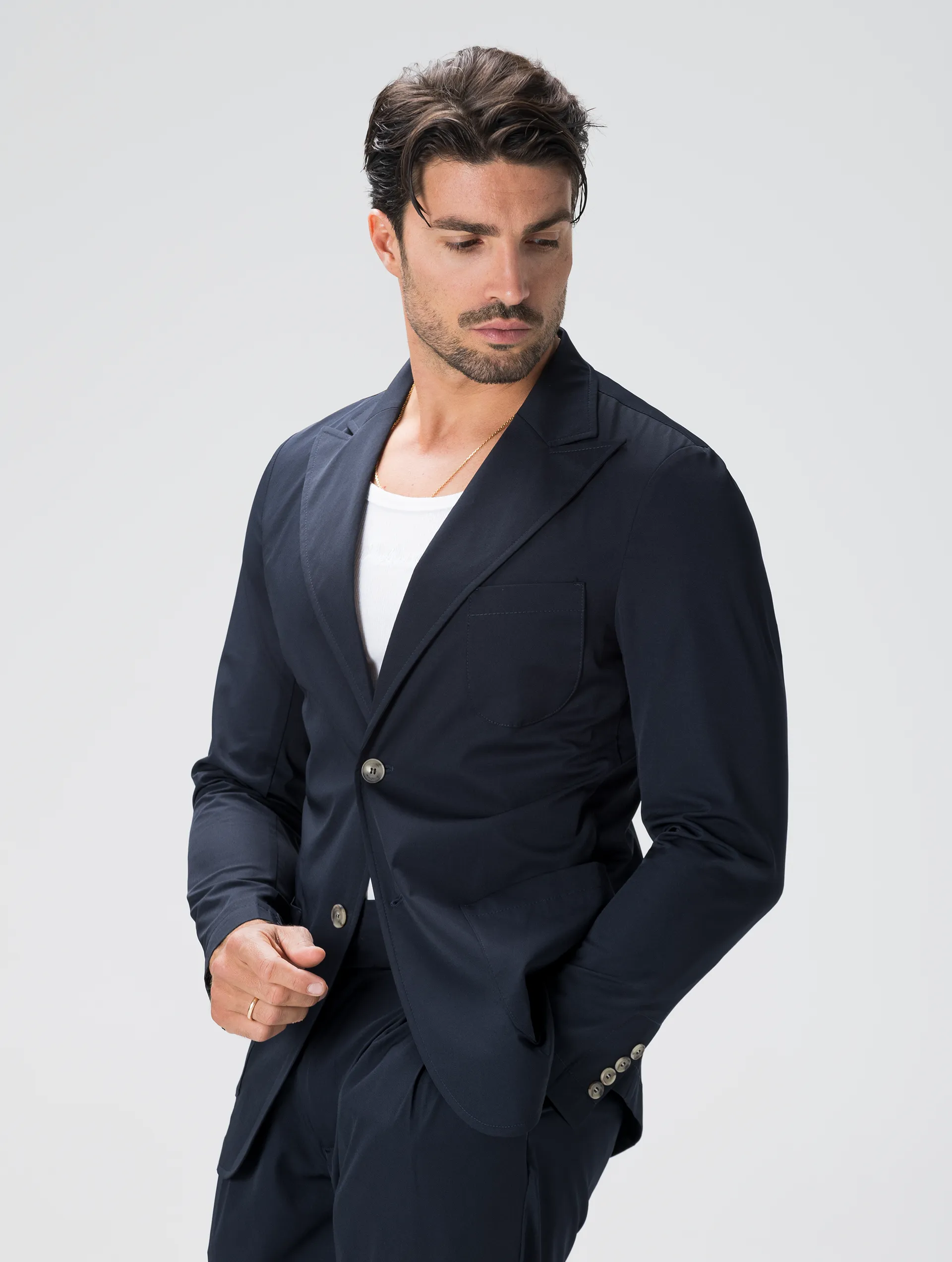 CALEB TECH FORMAL BLAZER IN BLUE