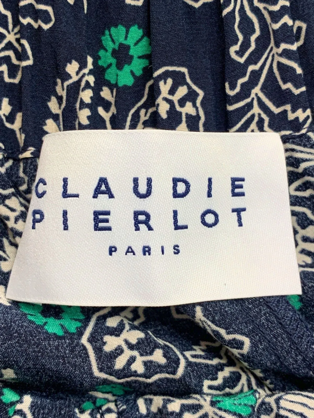 Claudie Pierlot Navy Floral Print Trousers 40UK 12