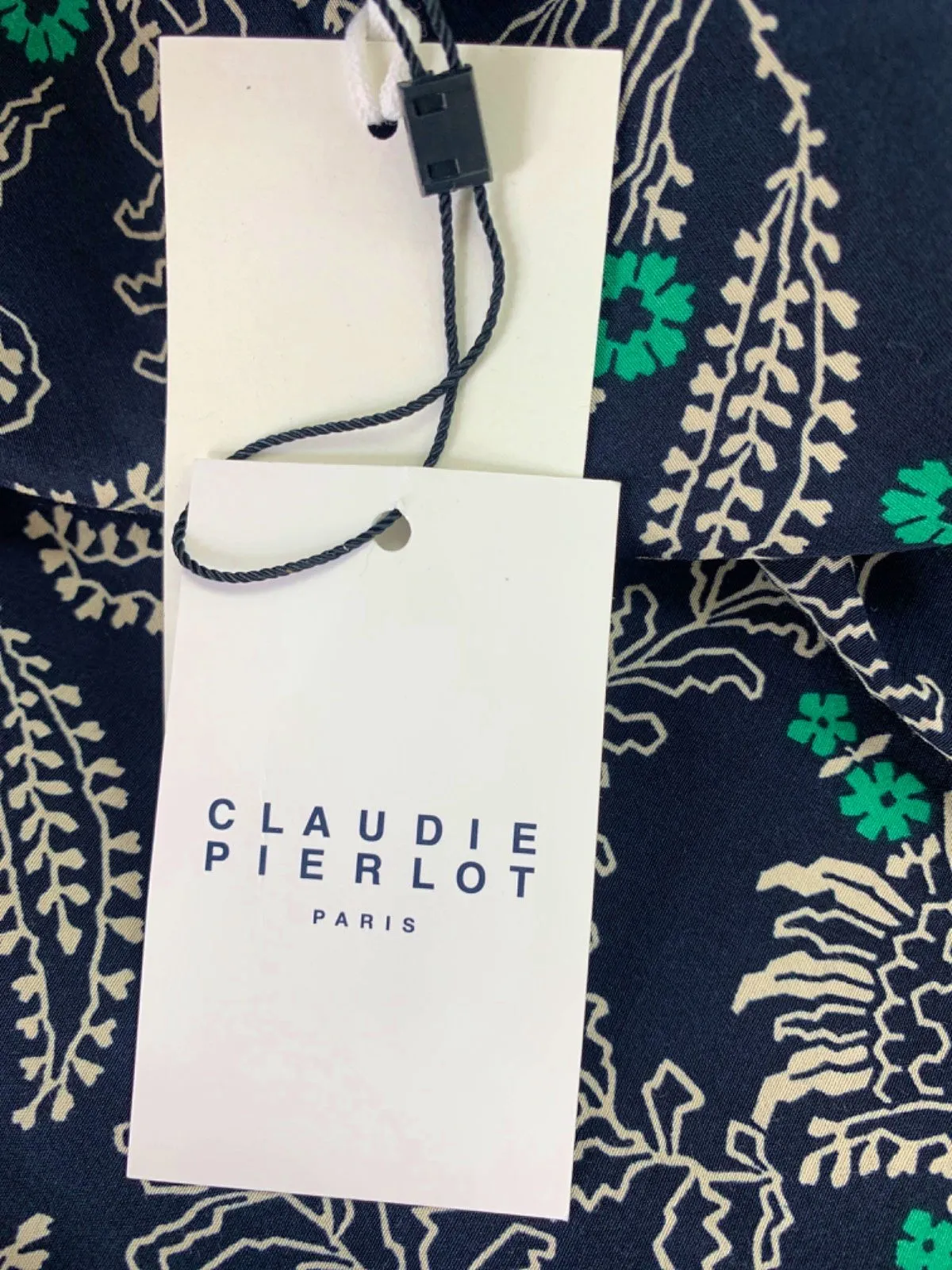 Claudie Pierlot Navy Floral Print Trousers 40UK 12