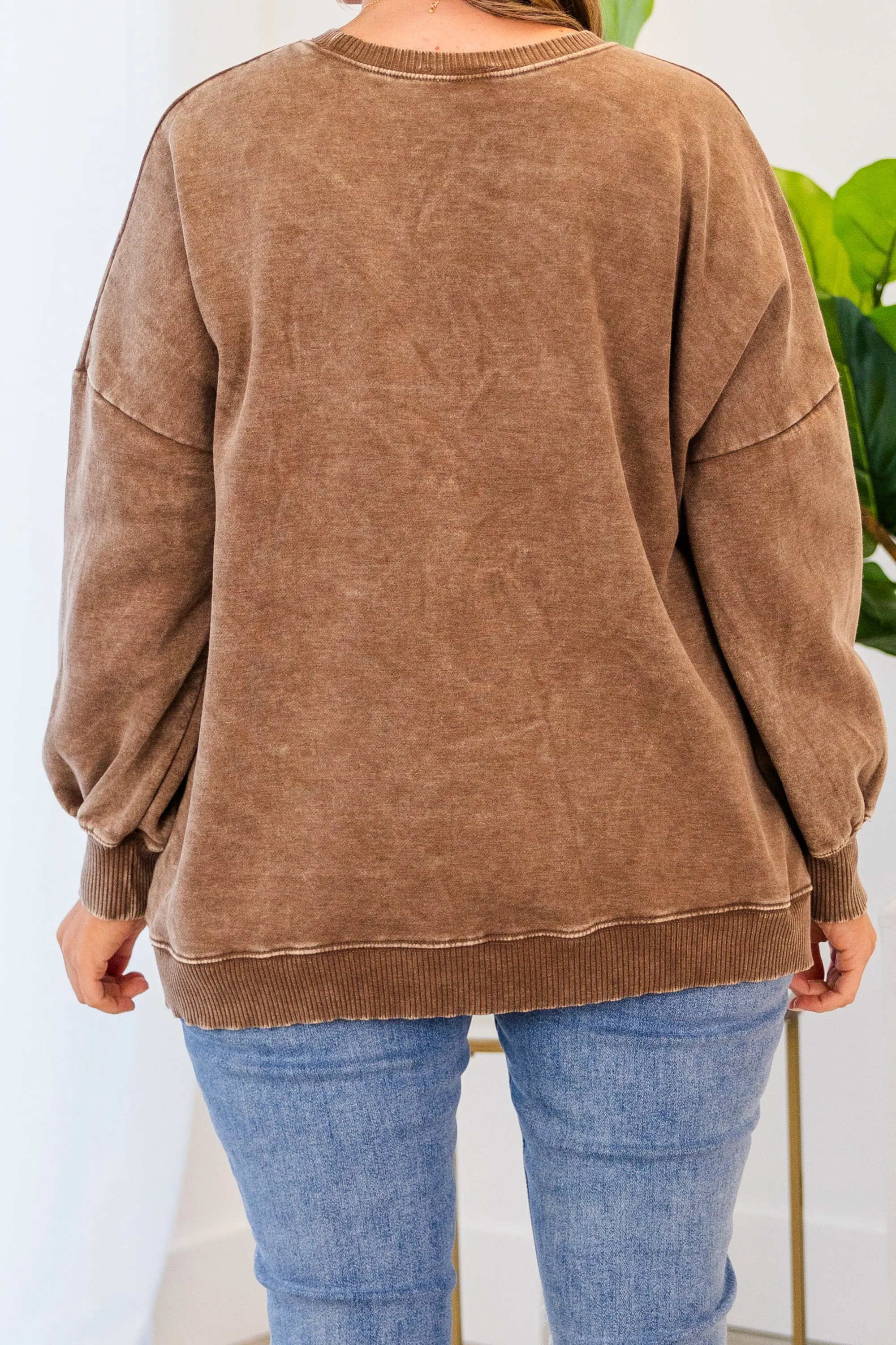 Comfy And Cozy Pullover, Mocha