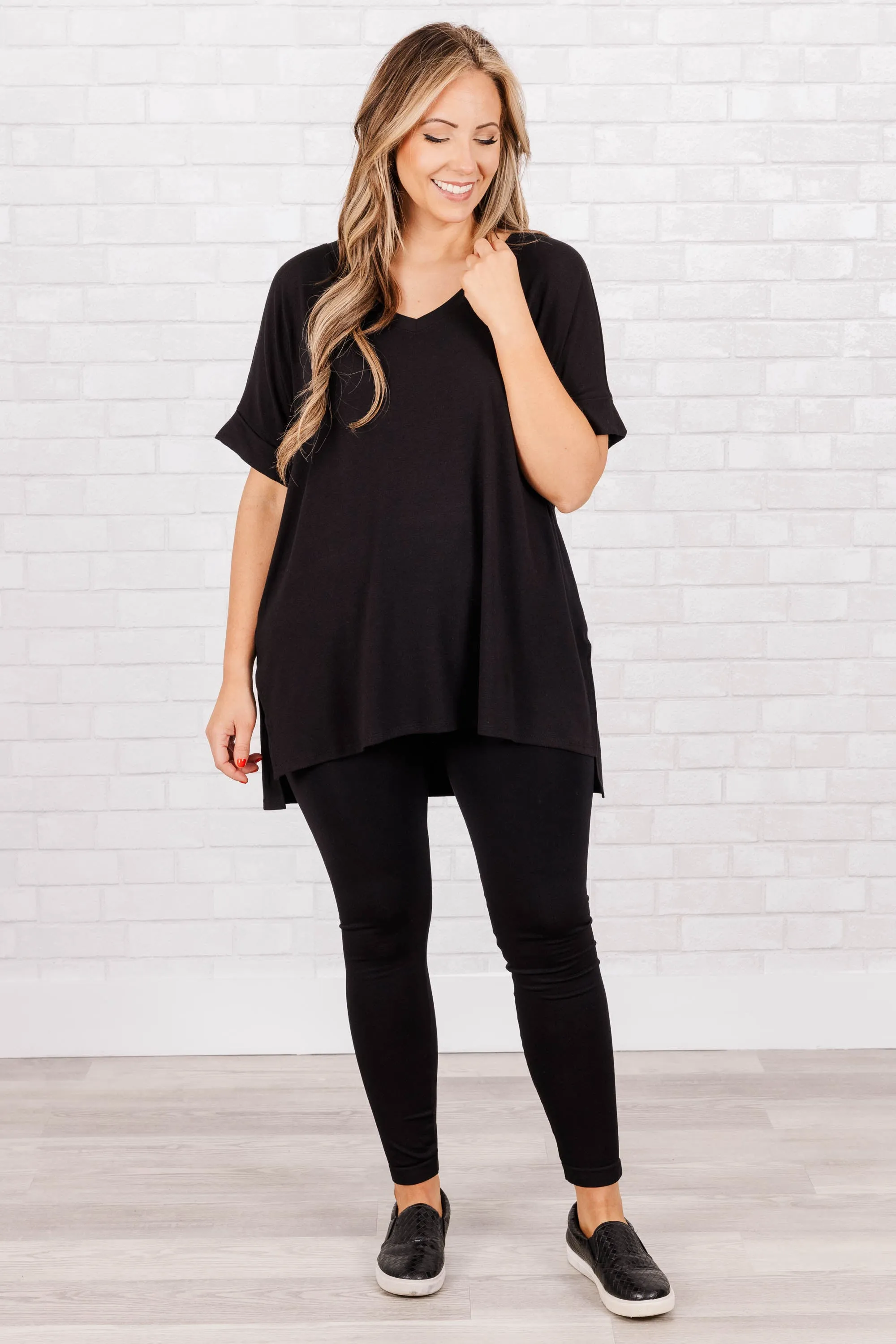 Comfy Travels Top, Black