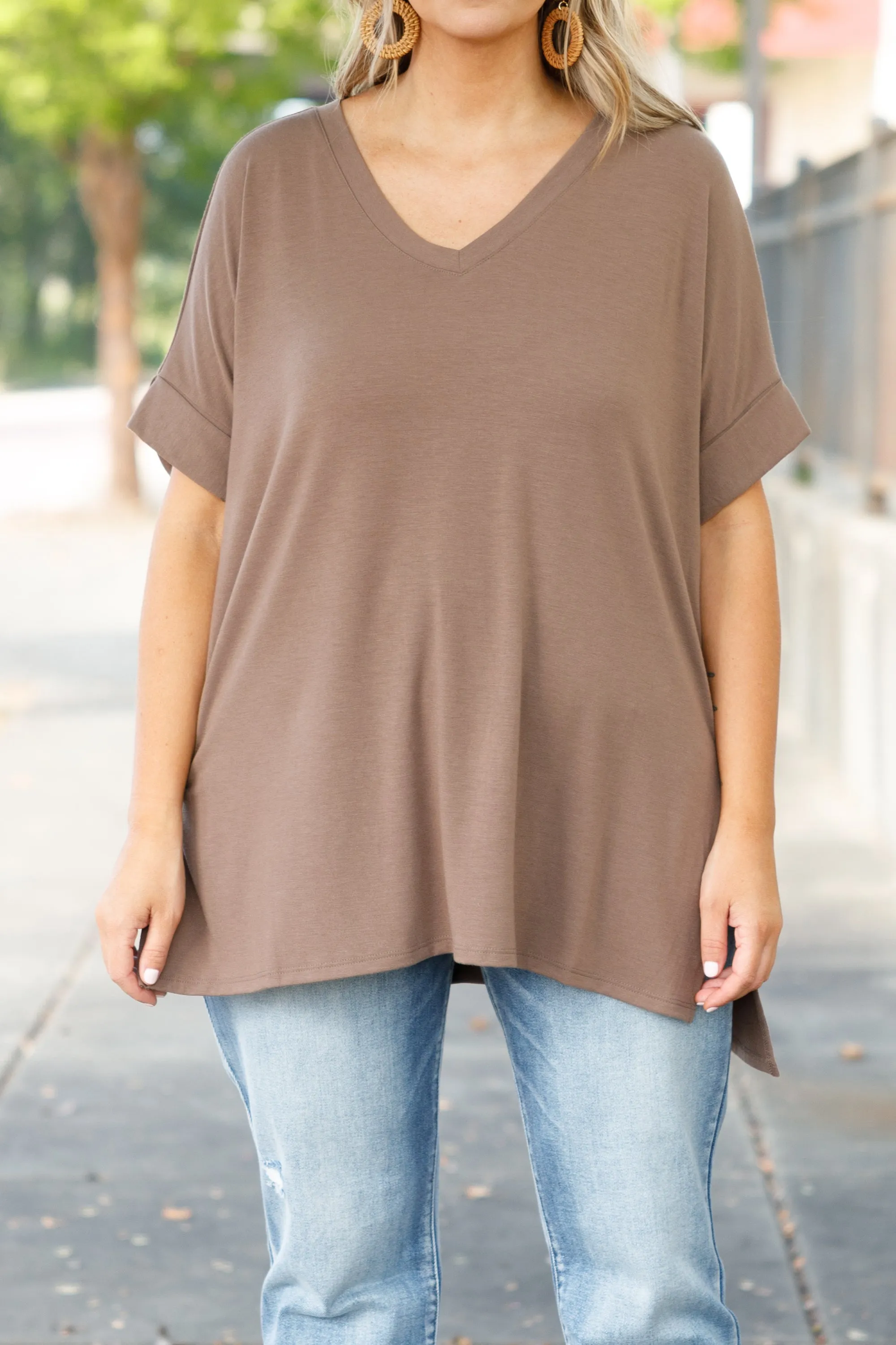 Comfy Travels Top, Mocha