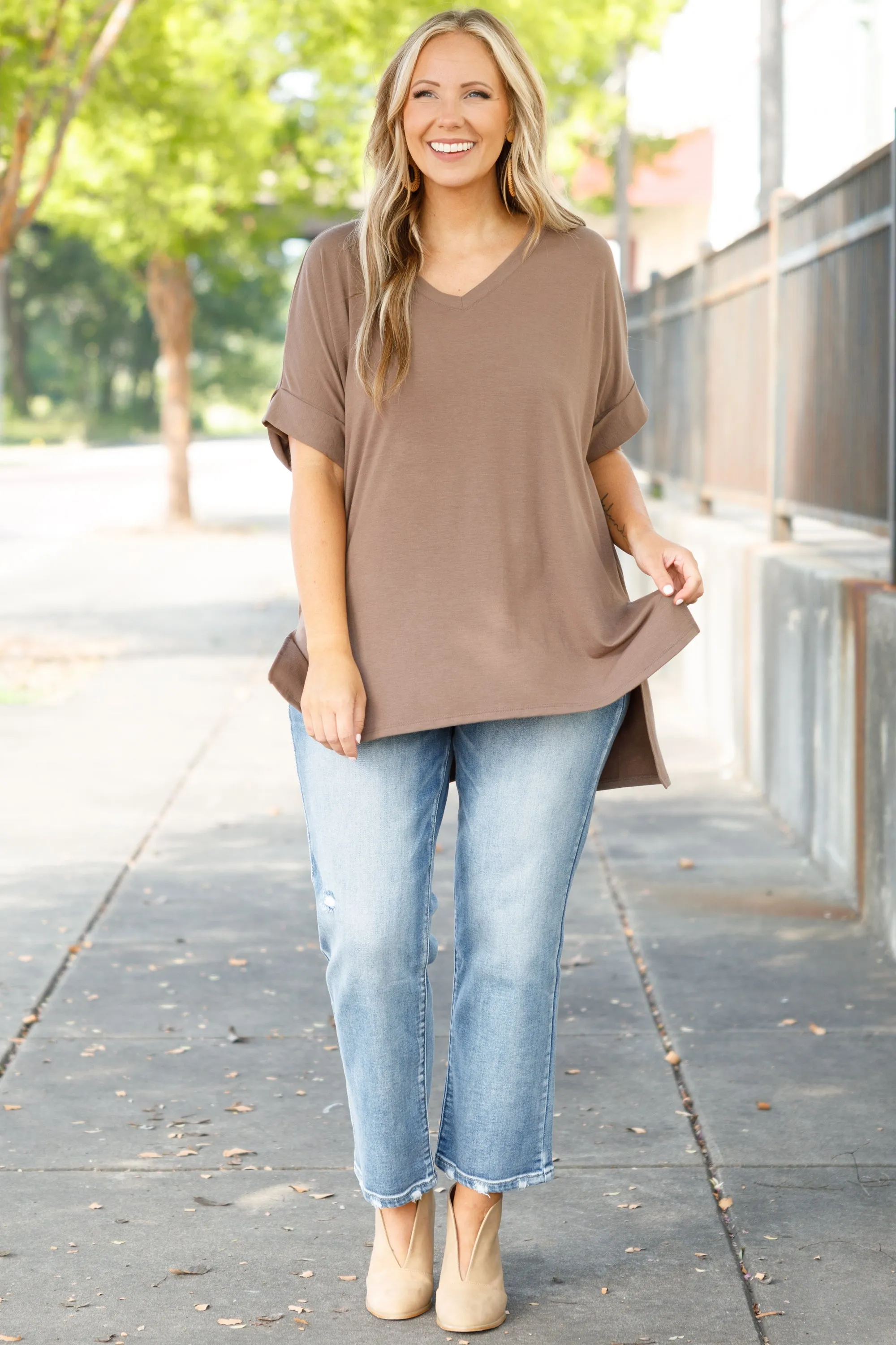 Comfy Travels Top, Mocha