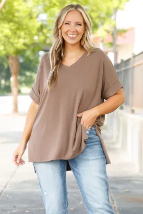 Comfy Travels Top, Mocha