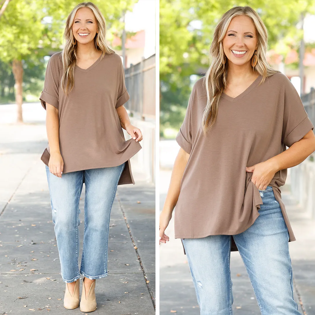 Comfy Travels Top, Mocha