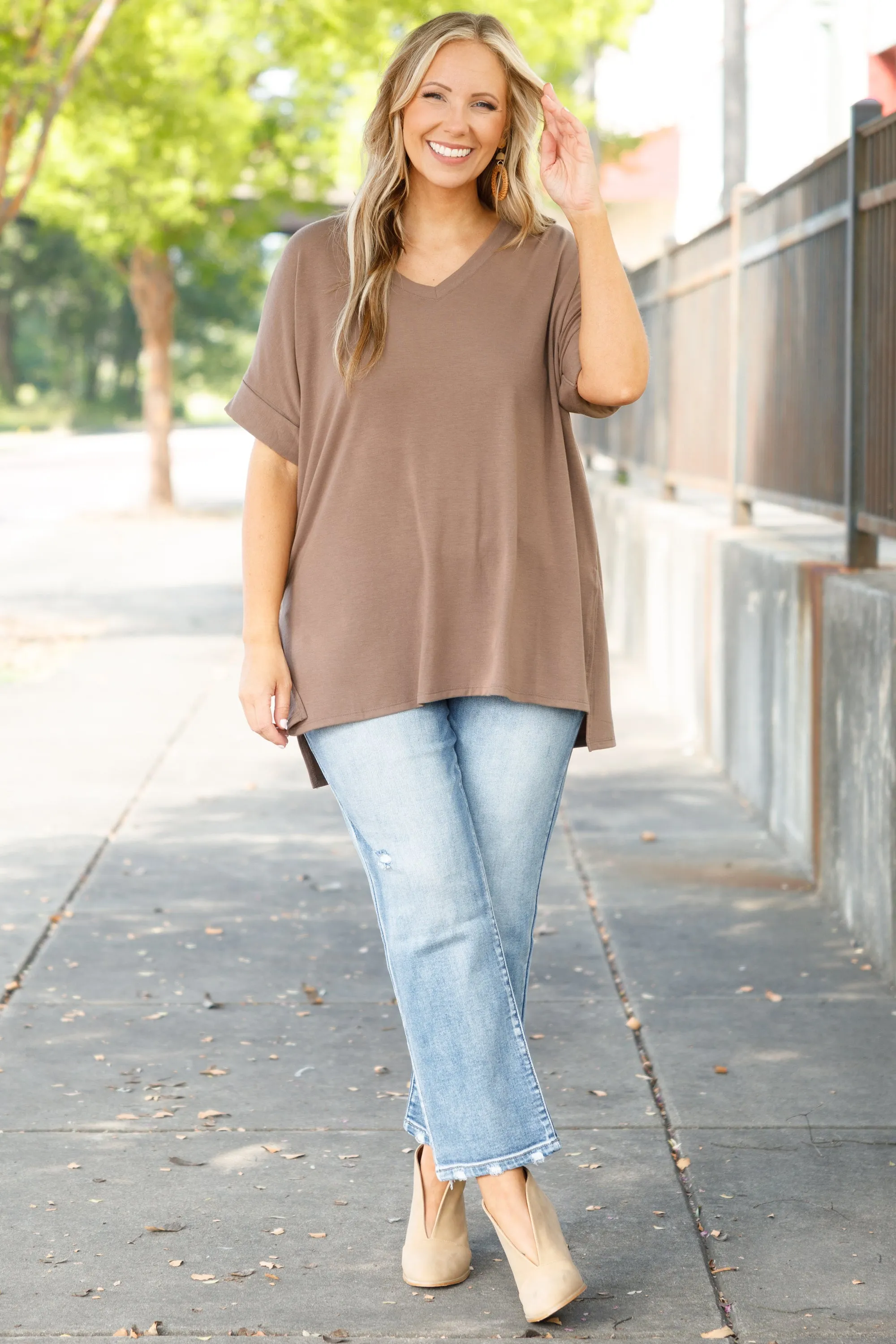 Comfy Travels Top, Mocha