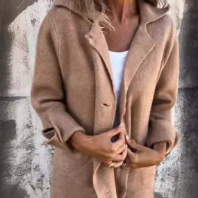 Cozy & Stylish Solid Color Mid-Length Jacket