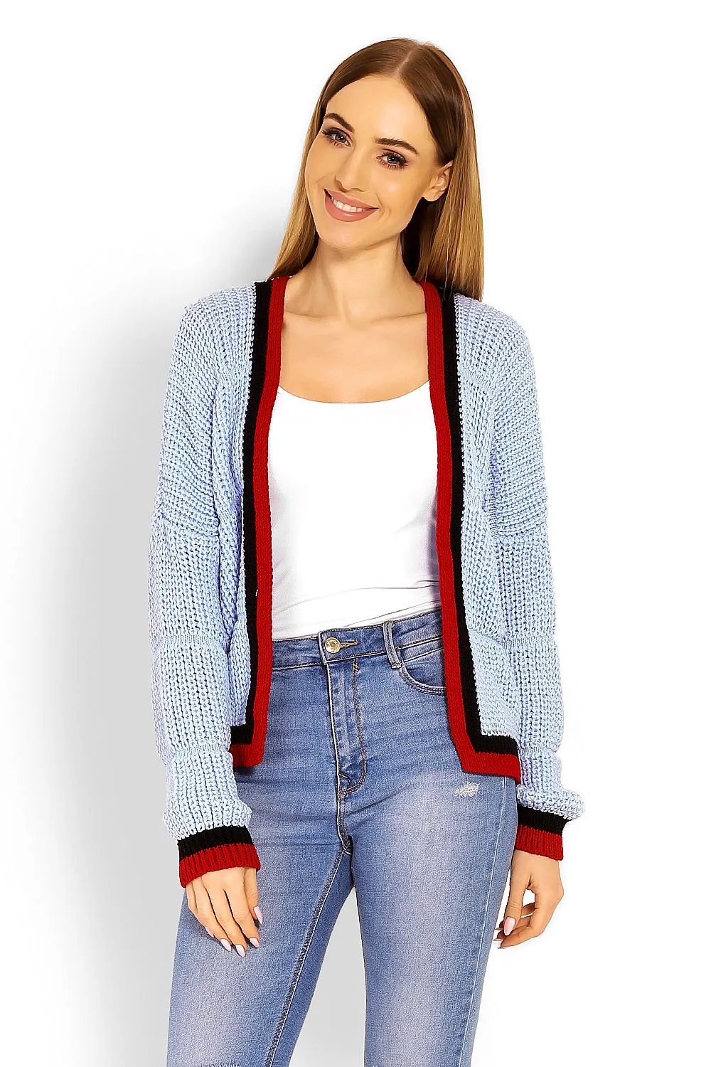 Cozy Chic Contrast Detail Cardigan