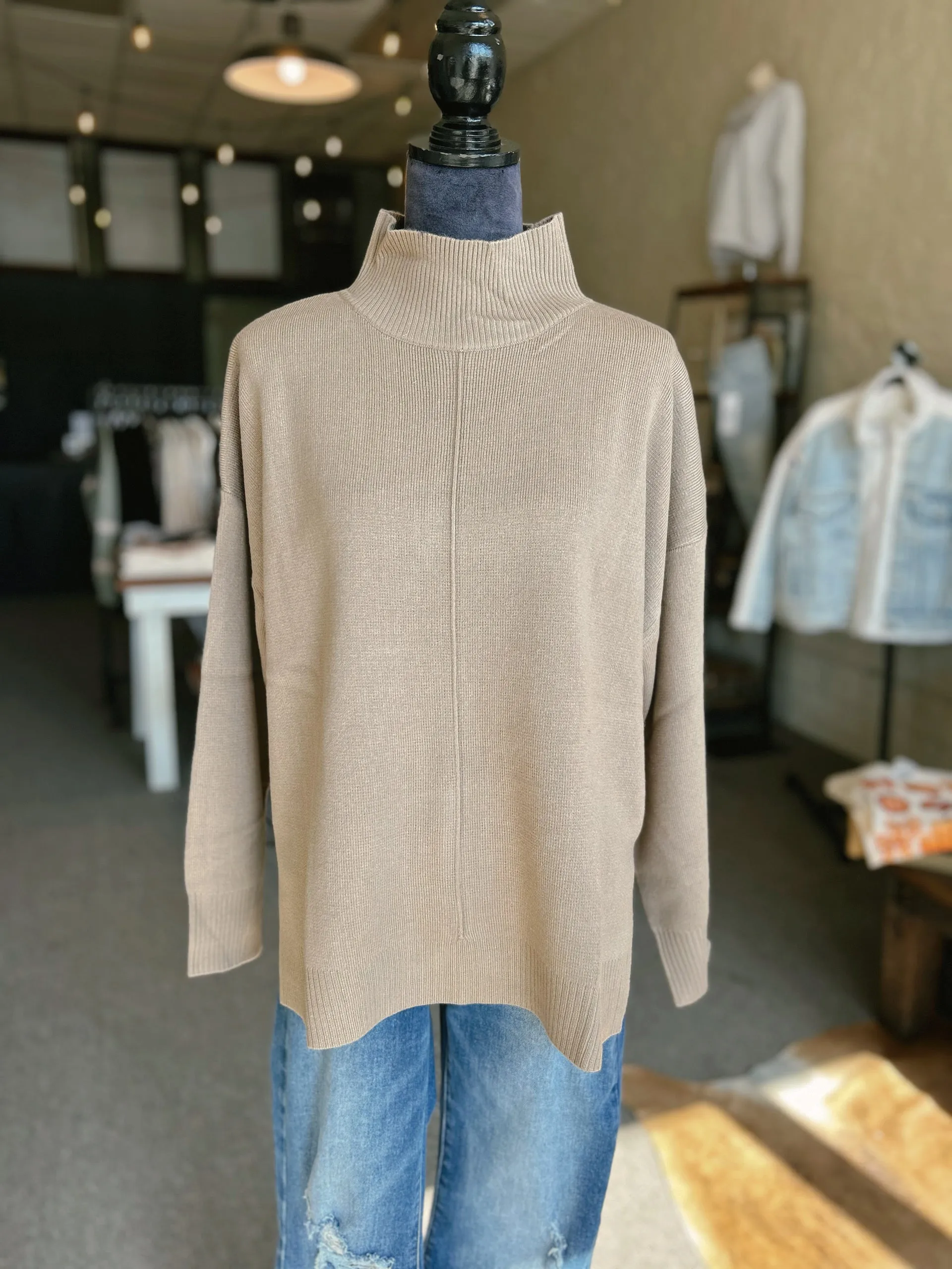 Cozy Chick Mock Neck Sweater