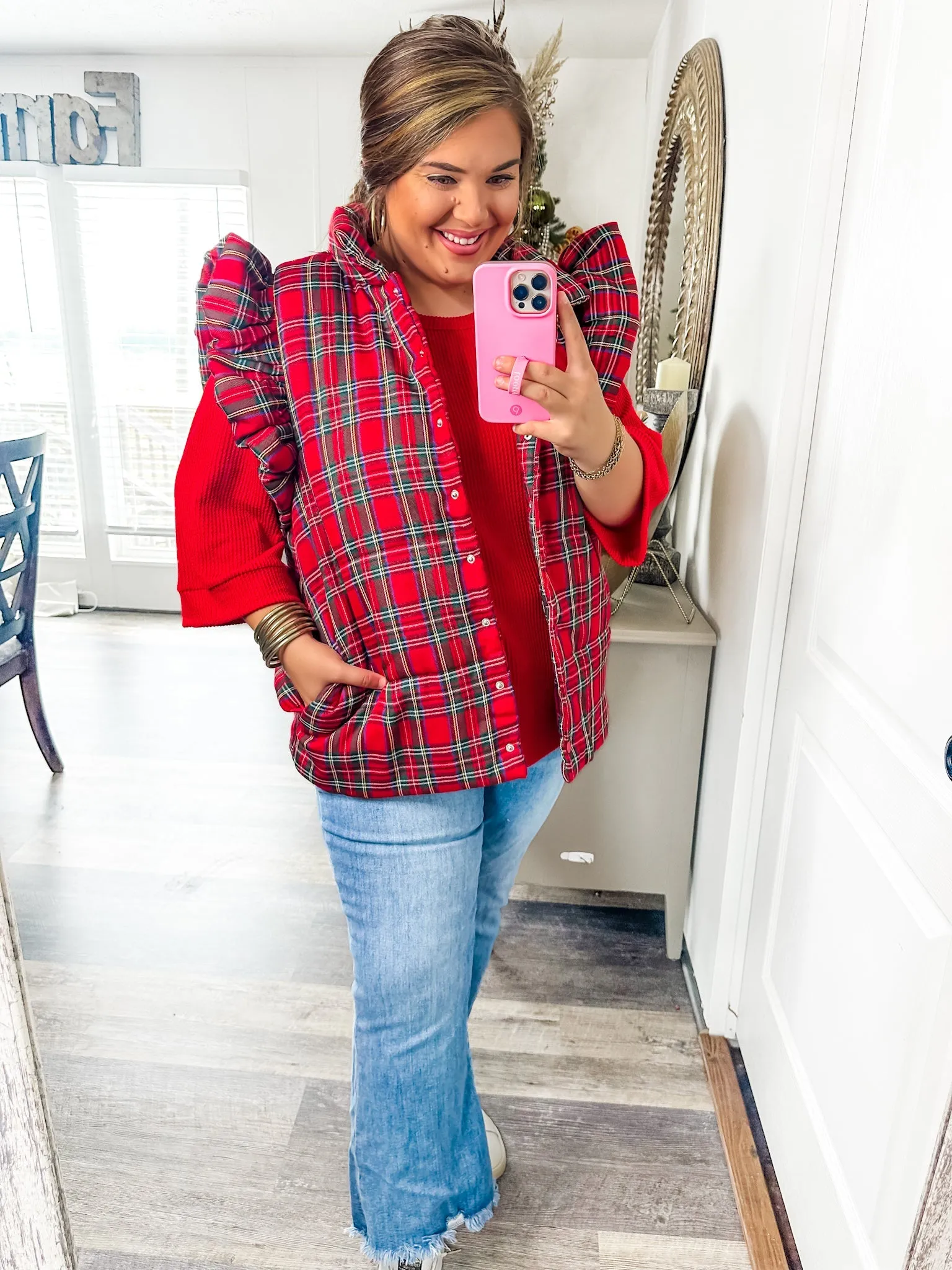 Cozy Feels Plaid Vest