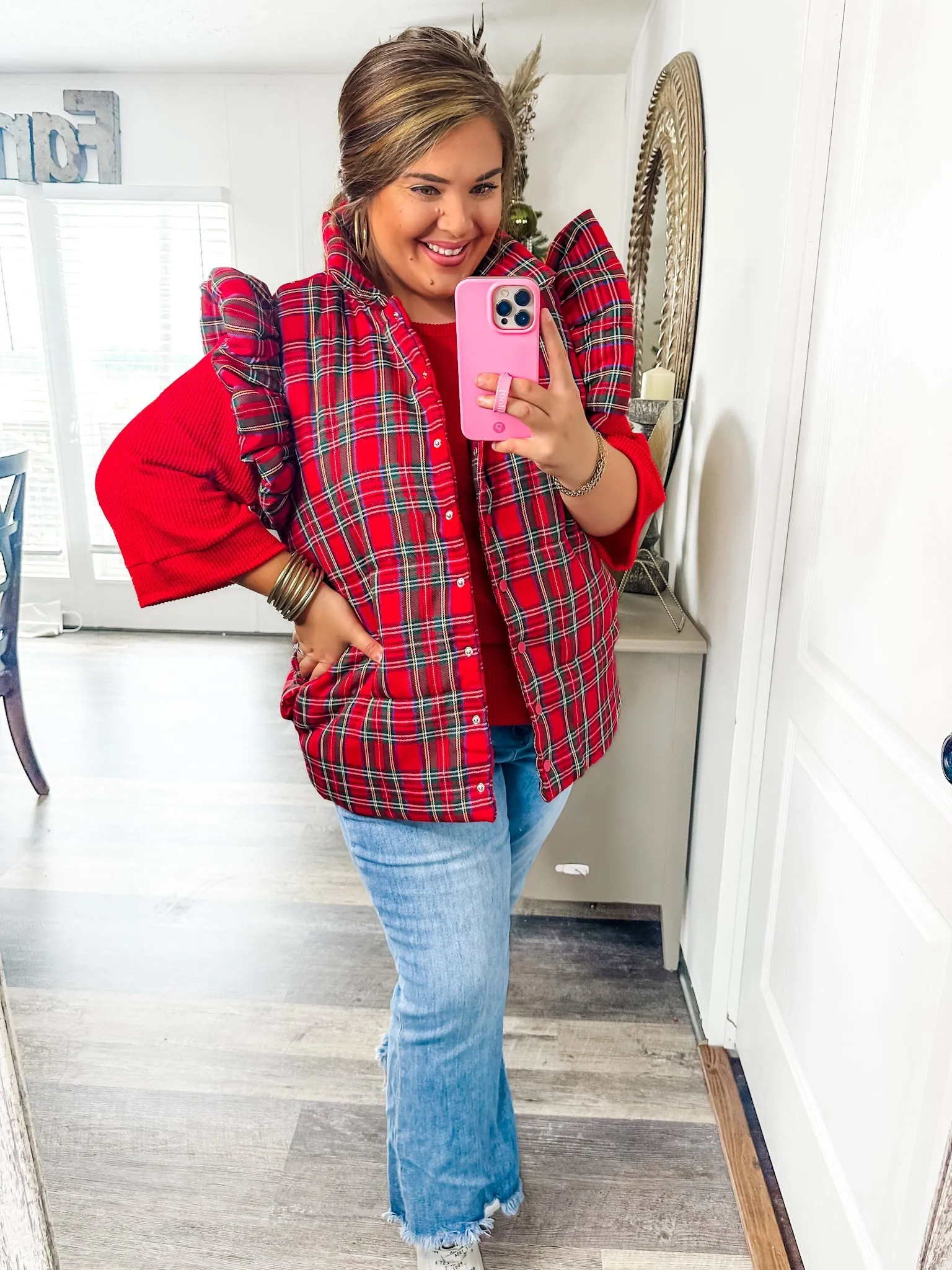 Cozy Feels Plaid Vest