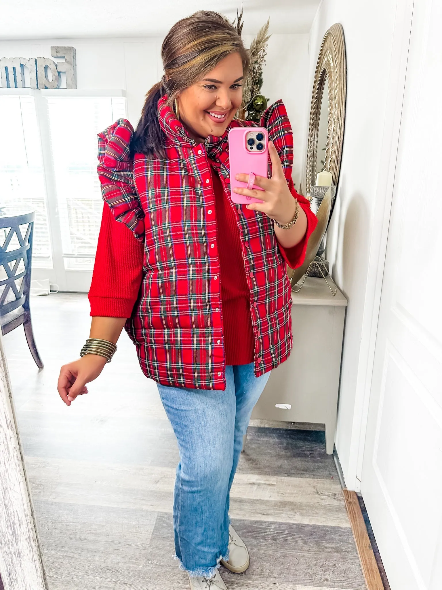 Cozy Feels Plaid Vest