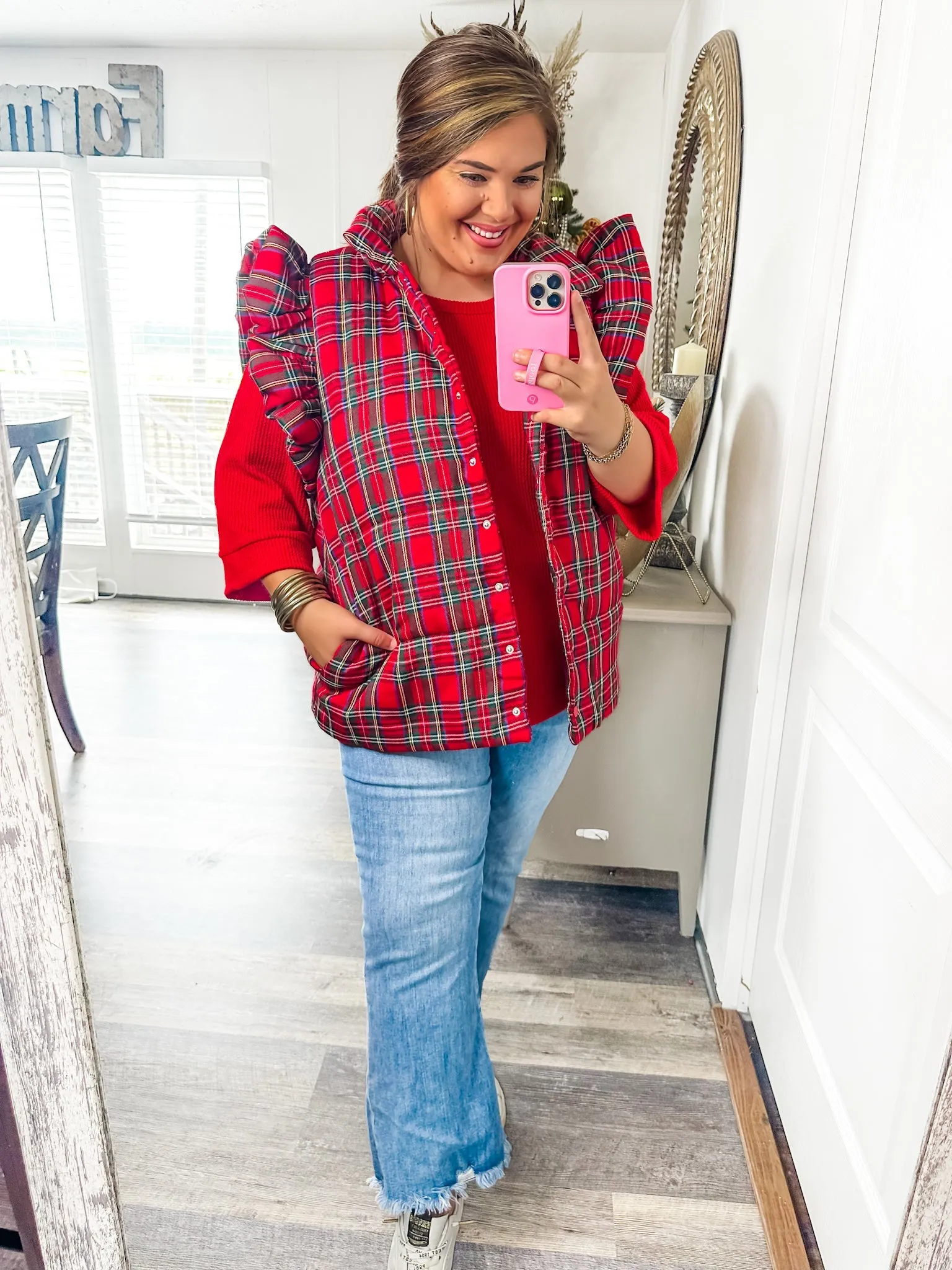 Cozy Feels Plaid Vest