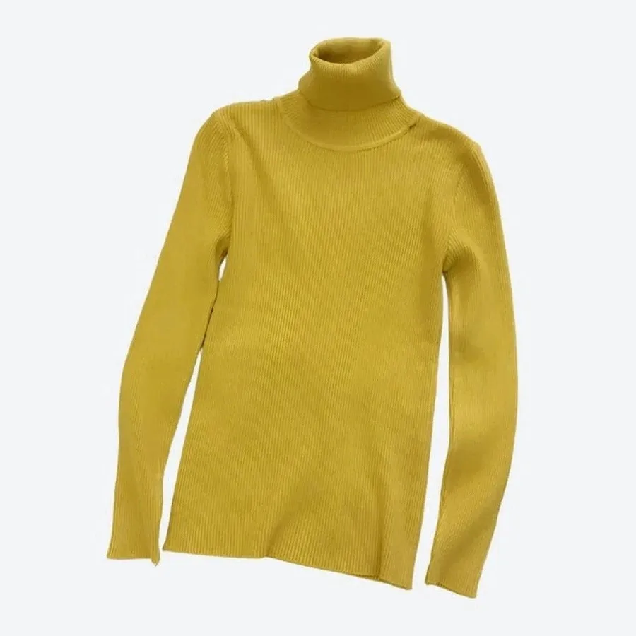 Cozy Ribbed Turtleneck Sweater Tops