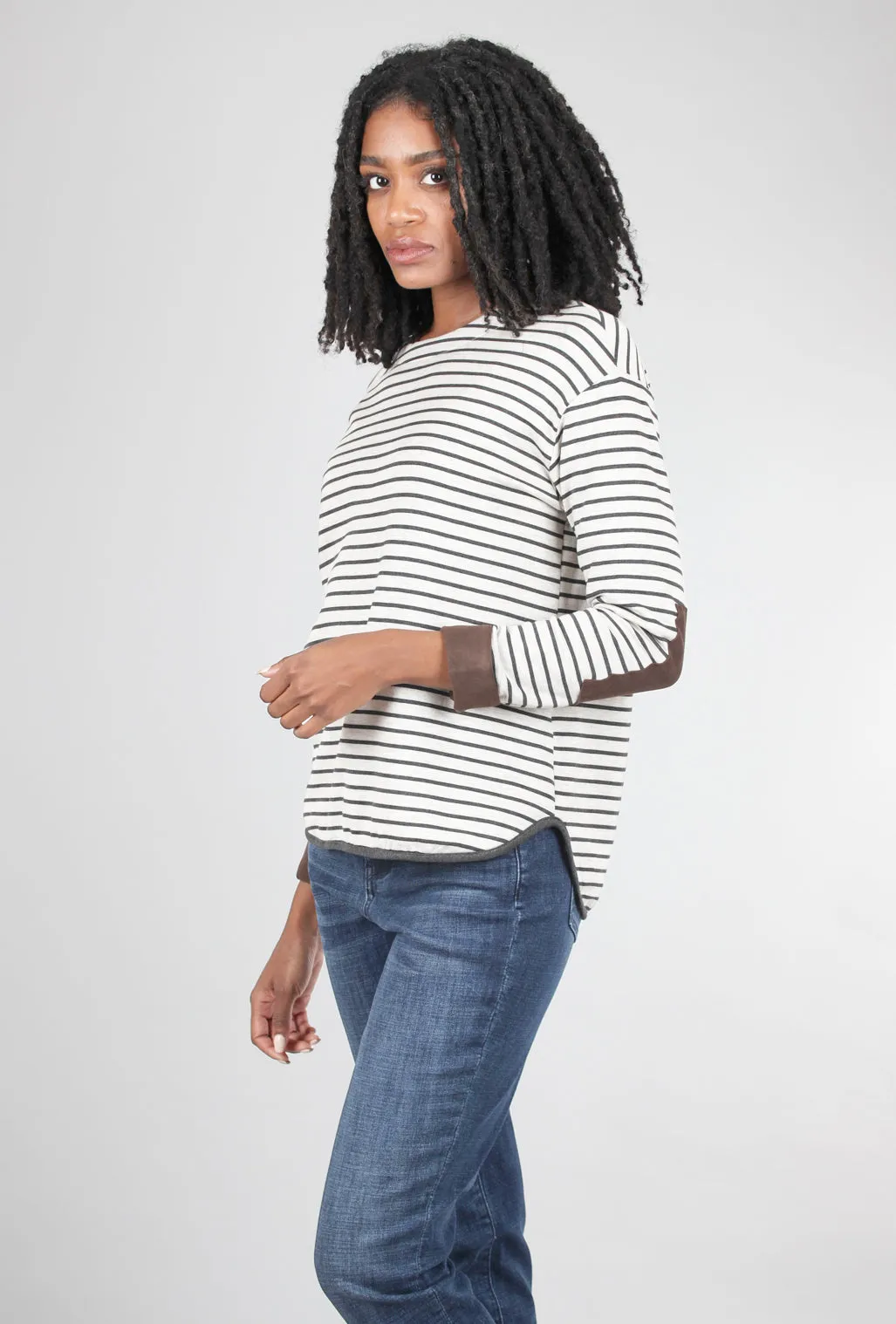 Cozy Shirttail Hem Pullover, Oatmeal