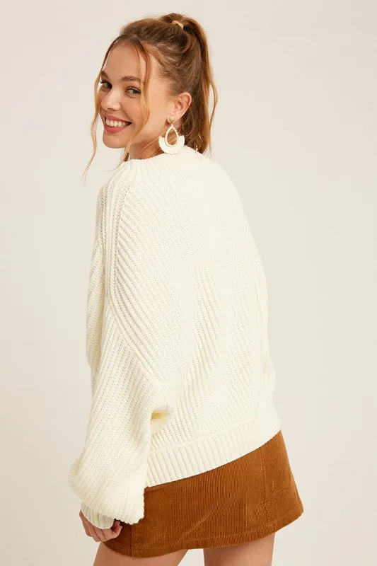 Cream Dolman Sweater