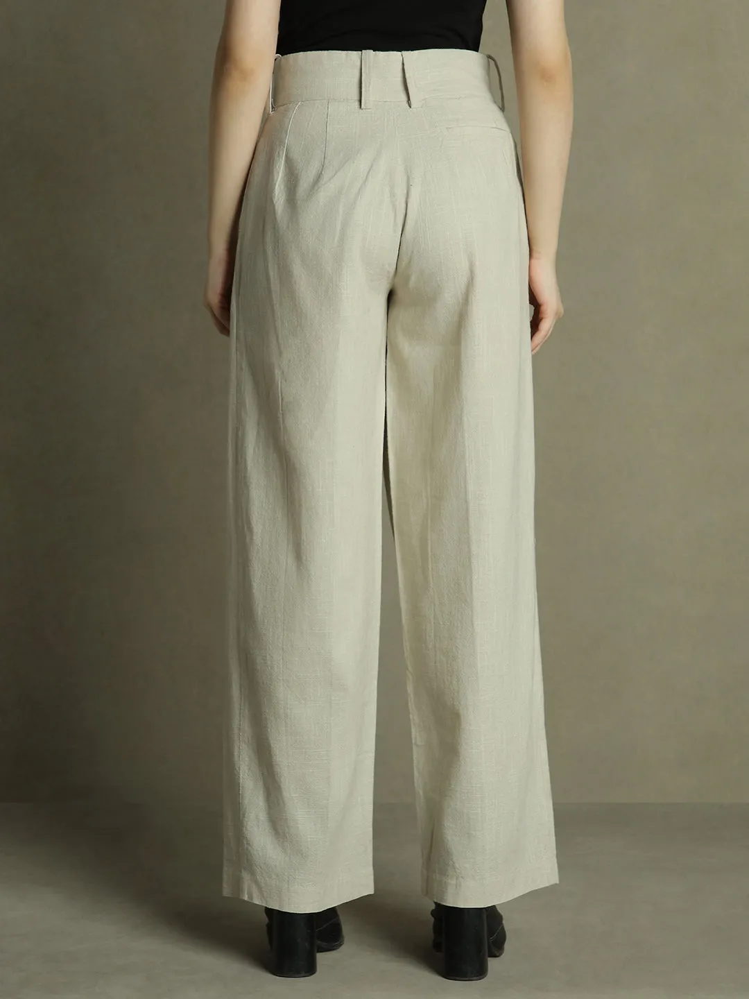 DL Woman Grey Pleated Trousers