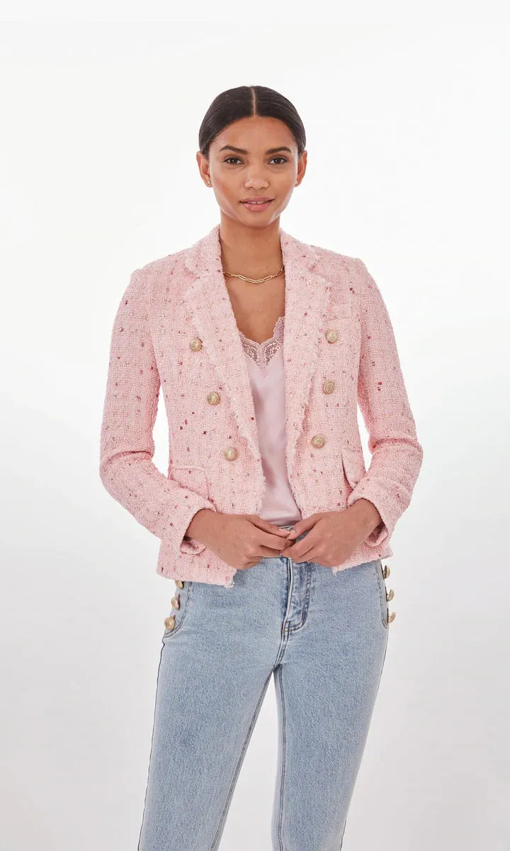 ELIZA TWEED BLAZER - LIGHT PINK