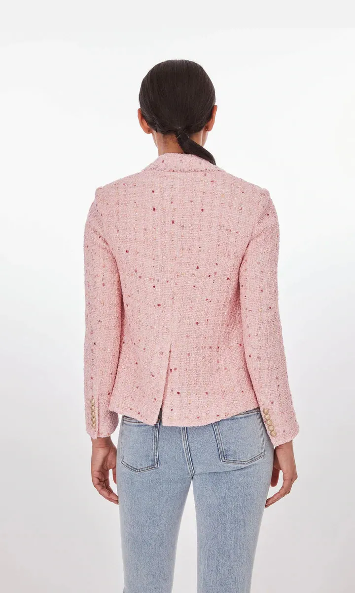 ELIZA TWEED BLAZER - LIGHT PINK