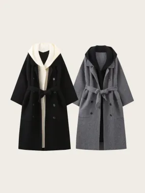 Galia Double-Layer Hooded Coat