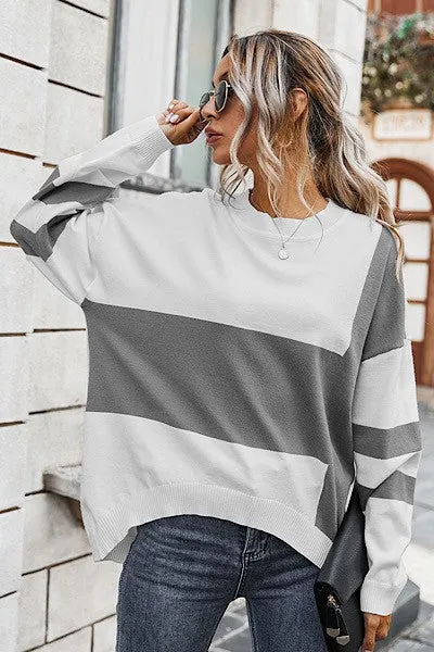 Grey Block Crewneck