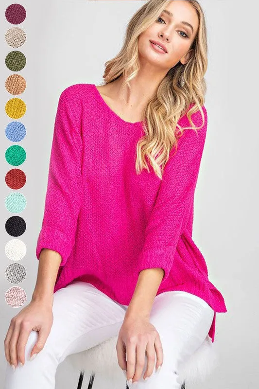 Hot Pink Knit Sweater