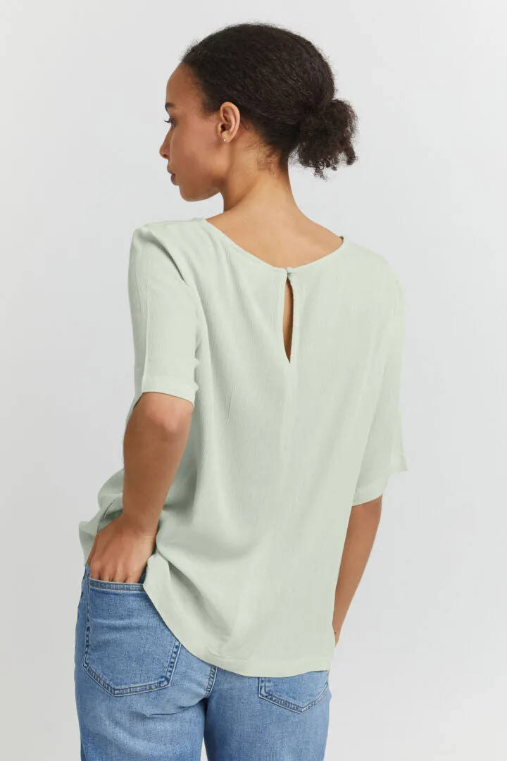 Ichi Marrakech Short Sleeve Top Mint