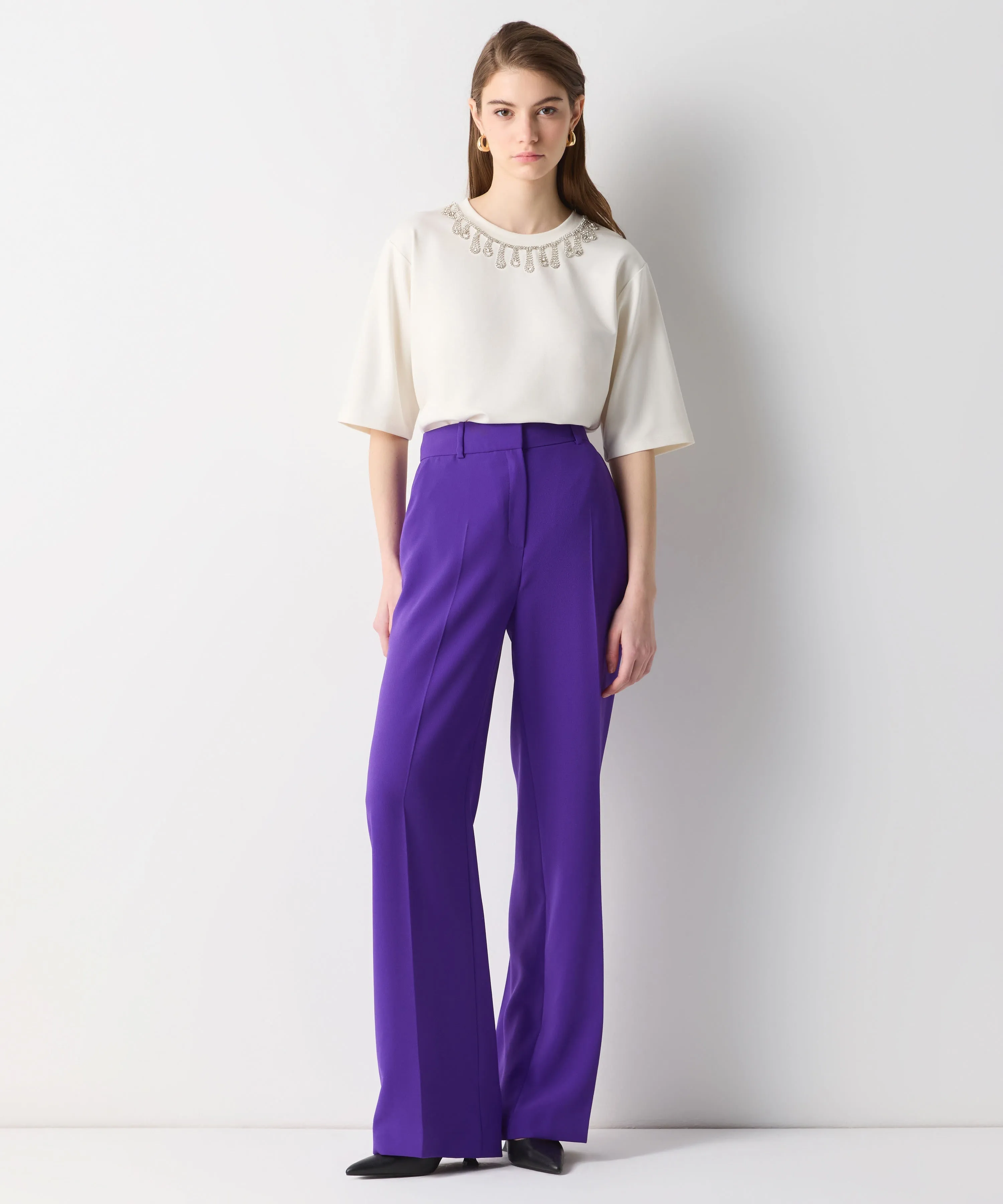 Ipekyol Loose Fit Solid Trousers Purple