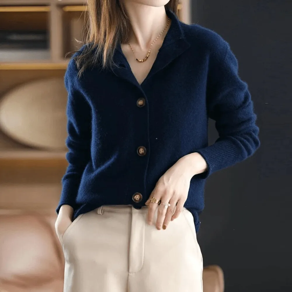 Ivyshape | Comfortable Button Sweater