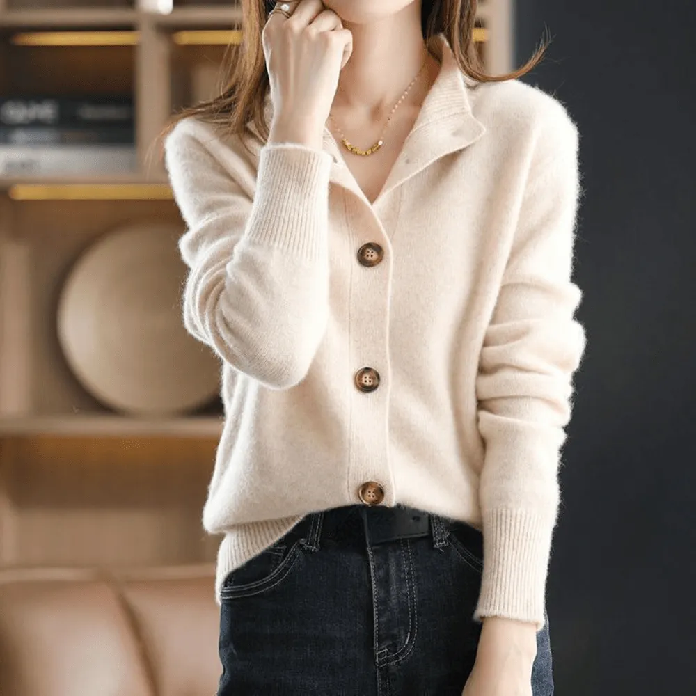 Ivyshape | Comfortable Button Sweater