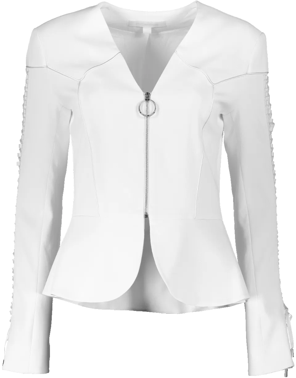 Laceup Crepe Peplum Blazer