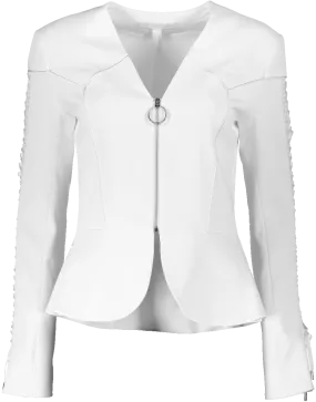 Laceup Crepe Peplum Blazer