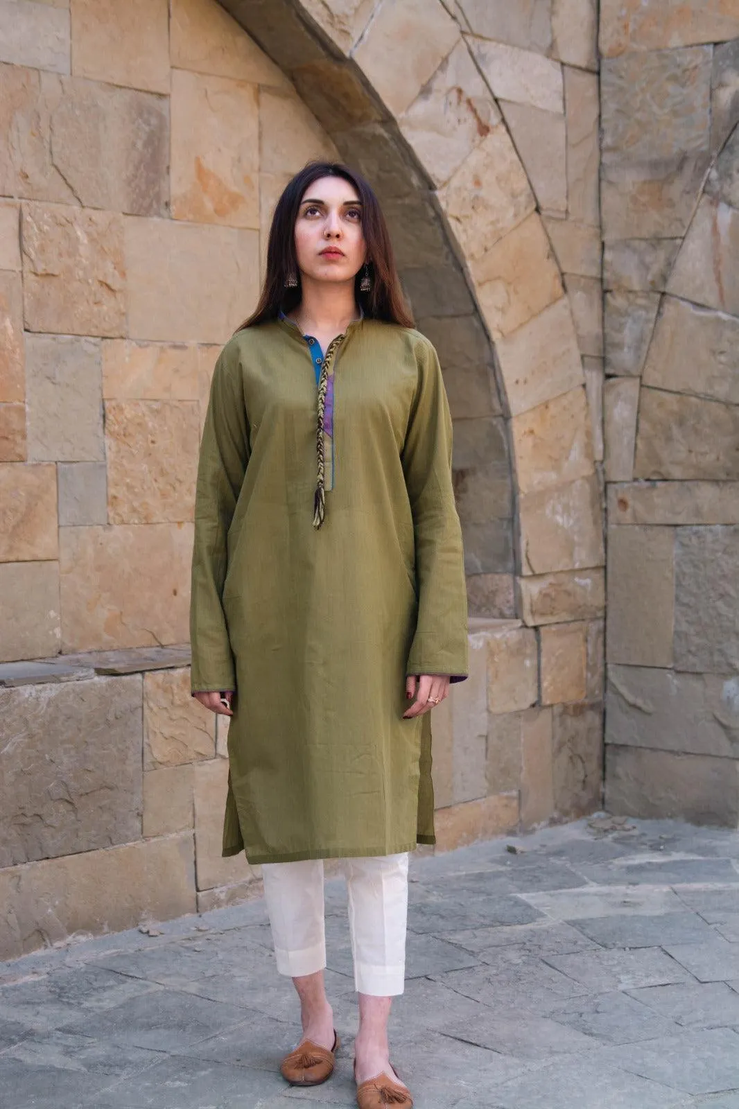 Leila - Olive Green Spring/Summer Kurta