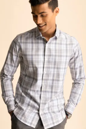 Light Beige Check Shirt