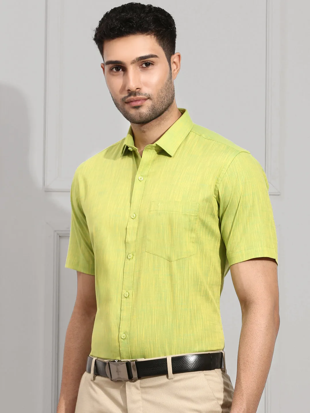 Men 100% Cotton Shirt Green CL2 GT2