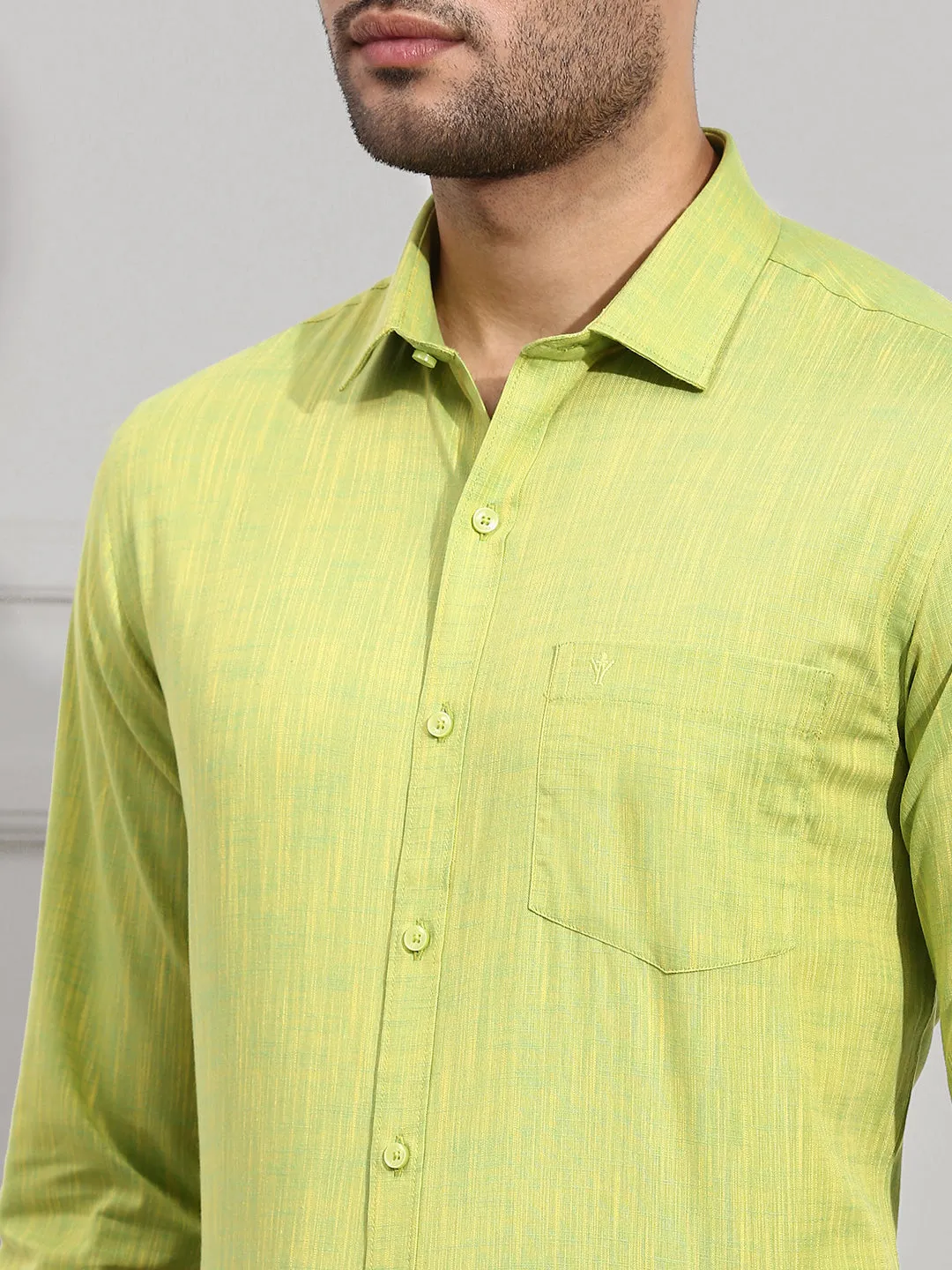 Men 100% Cotton Shirt Green CL2 GT2