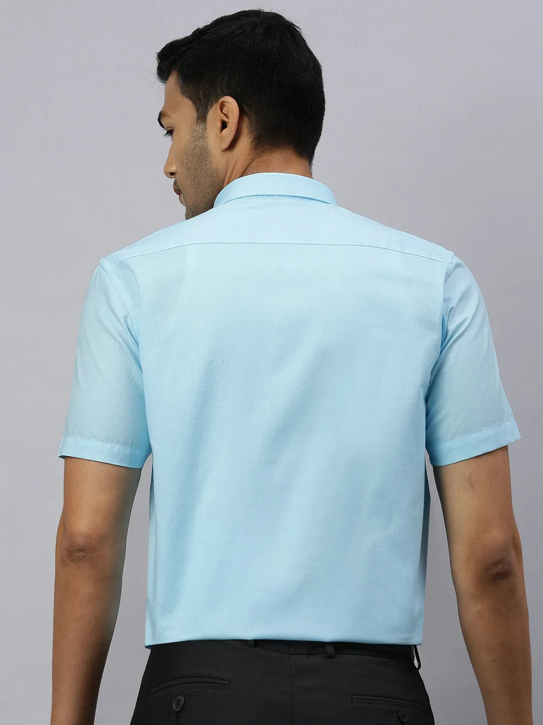 Men 100% Cotton Shirt Mint Blue CL8 GF3