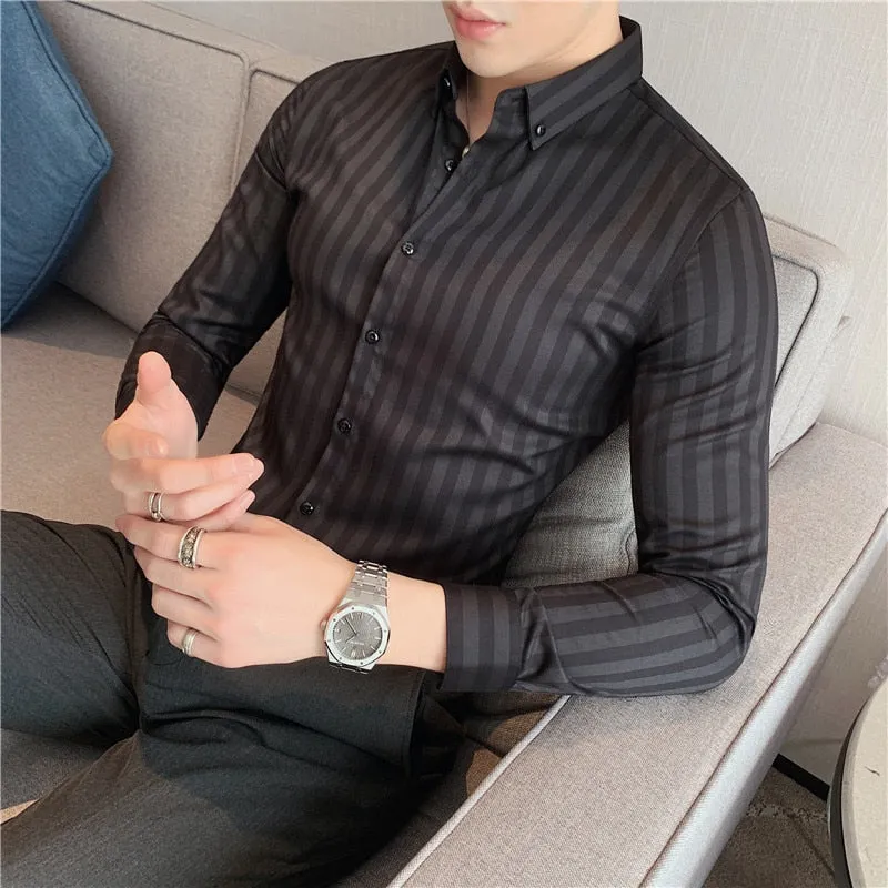 Men Vertical Stripe Shirt